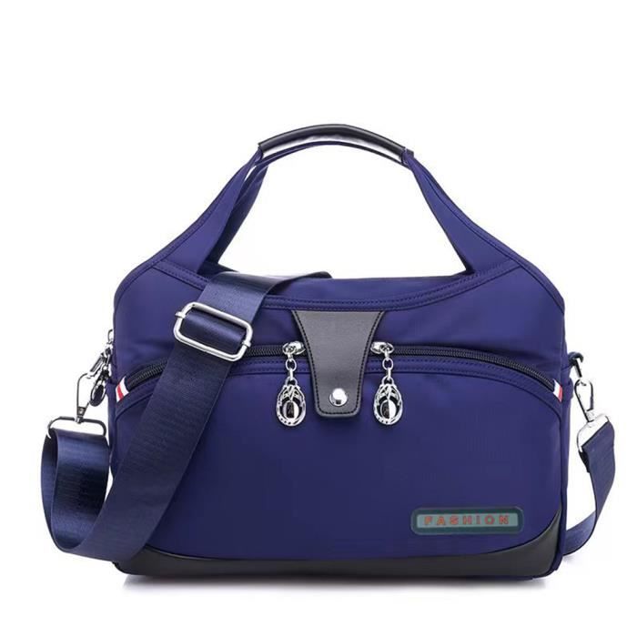 Sac à Main Femme Bandoulière en Oxford Imperméable Sacoche Voyage Fashion Multifonctionnel - Bleu2 XH490