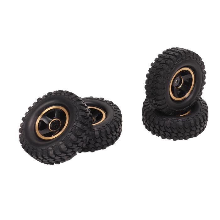 VGEBY1 4 Pneus En Caoutchouc Avec éponge 1/10 RC - Roues En Alliage Aluminium Pour Buggy Crawler, Noir