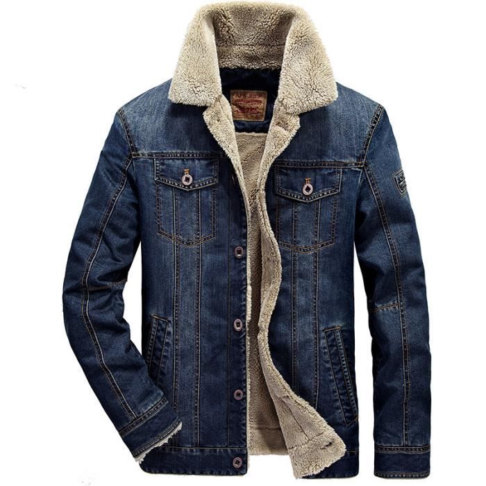 Manteau long en jeans pour homme Clearance