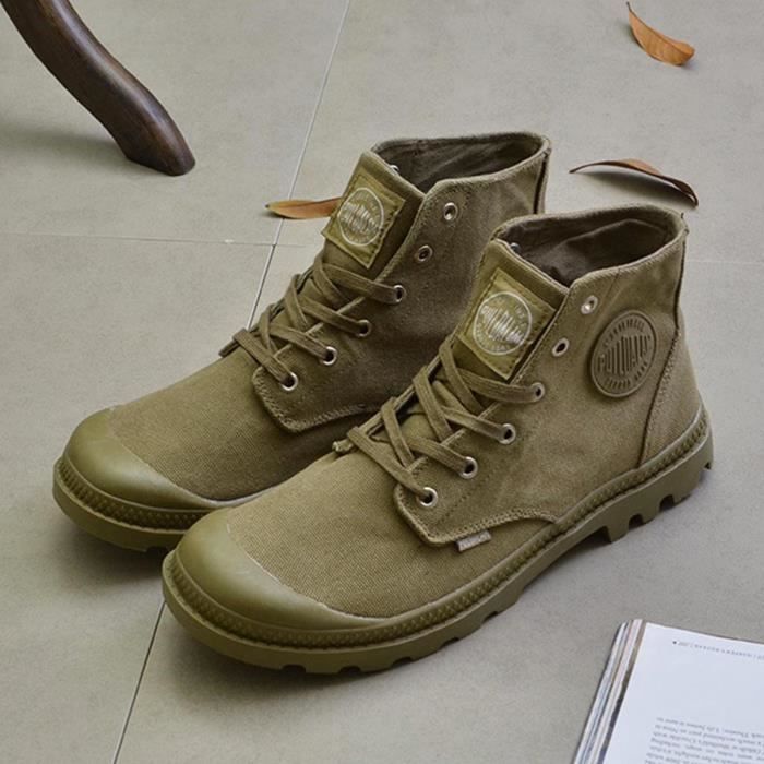 boots homme vert