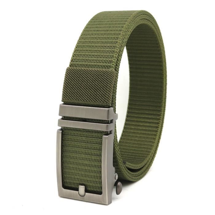 Homme Femme Ceinture Toile Boucle En Métal Tissé Armée Combat Militaire Homme Femme Ceinture Toile Boucle En Métal Tissé Armée Combat Militaire