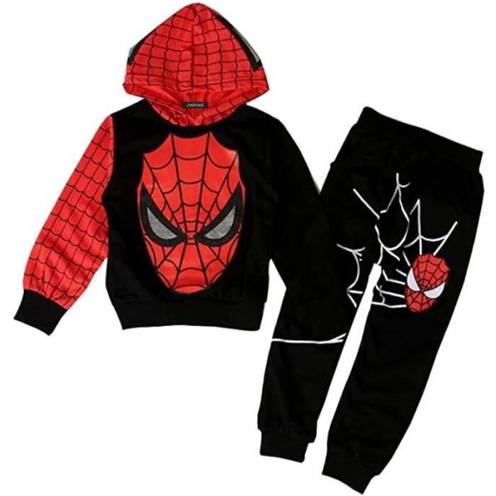 Garçon Vêtements Ensembles Spiderman Imprimer Coton Bande Dessinée Veste  T-Shirt + Pantalon Enfants Vêtements 3 Pcs Bébé Garçons Spider Man  Vêtements Ensemble 