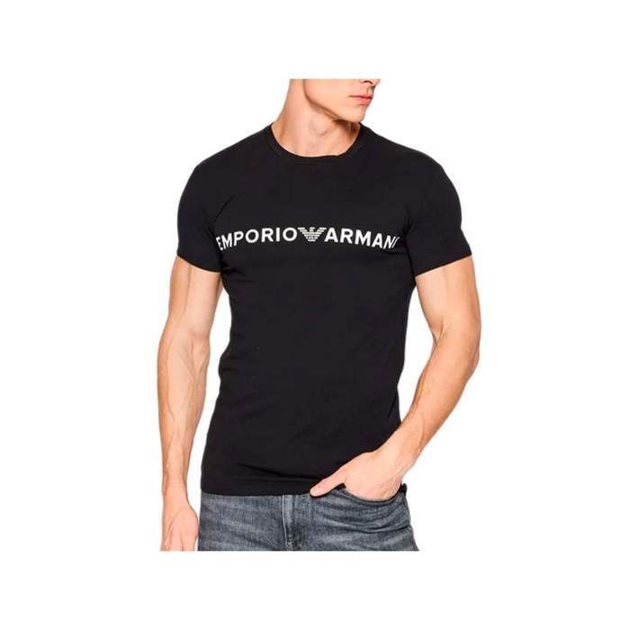 T shirt Emporio Armani Original logo Noir Homme Noir Cdiscount Pret a Porter