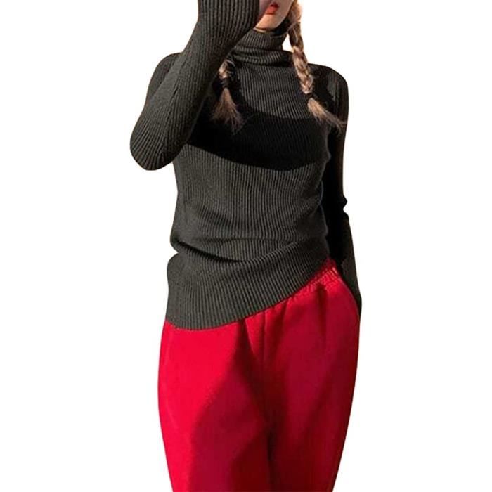 T-shirt Manches Longues Femme Grande Taille - Tunique Décontractée Automne, Coton Élastique