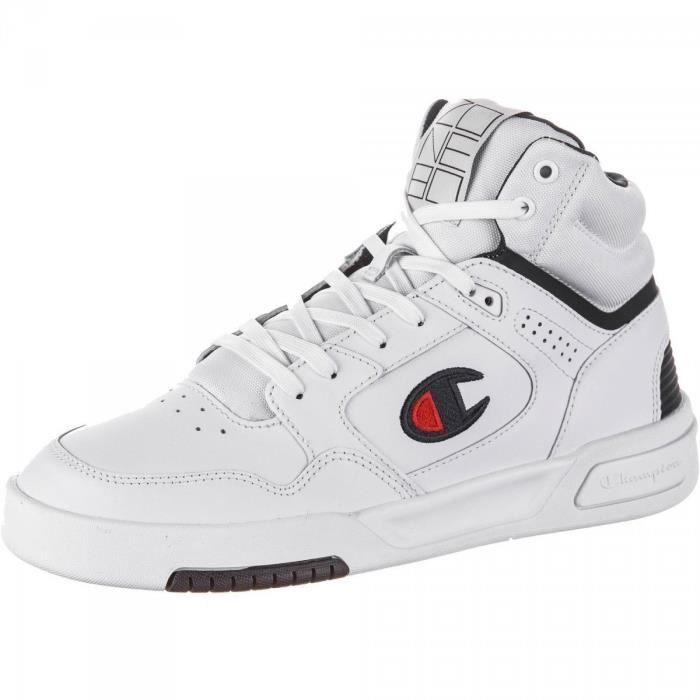 Basket Homme Champion Z80 Mid S22095.WW007 Cuir Lacets Blanc
