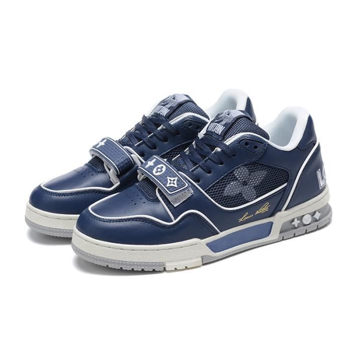 Louis Vuitton Trainer Chaussures pour Homme Femme bleu fonce Bleu