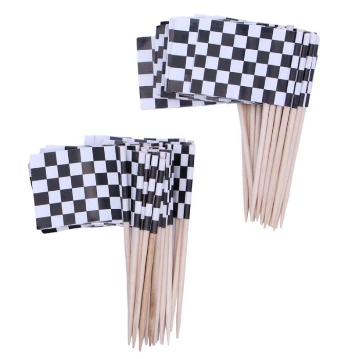 Lot De 100 Cure-Dents Avec Drapeau Finlandais Pour Cupcakes Et Cocktails