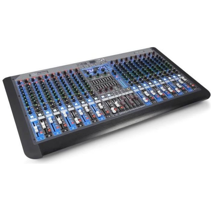 Power Dynamics PDM-S2004 table de mixage - 20 canaux divisés en 2, technologie sans fil Bluetooth, 256 effets inclus, USB