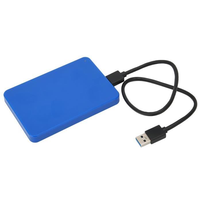 Qiilu Disque dur portable Disque dur externe HDD USB 3.0 Plug and Play Disque  dur mobile pour de nombreux appareils (bleu 500 Go) - Cdiscount Informatique