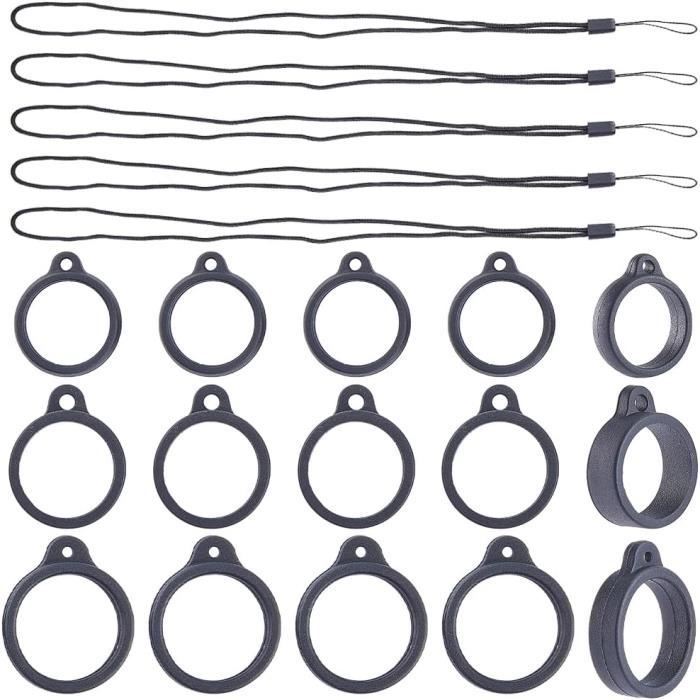 Cordon Téléphone Réglable 1,5 M - Double Attache, Anti-Perte, Pour Portable & Clés - Alliage Zinc - 5