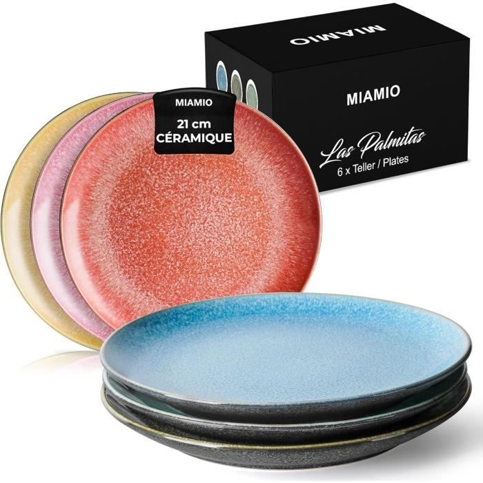 Lot de 6 assiettes en céramique décor fondue | Kaufen auf Ricardo