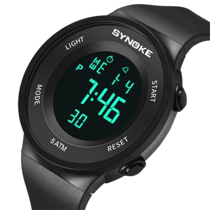 SHARPHY Montre Enfant Garçon Étanche Élève du Primaire Sport Bracelet en silicone Cadeau de Noël