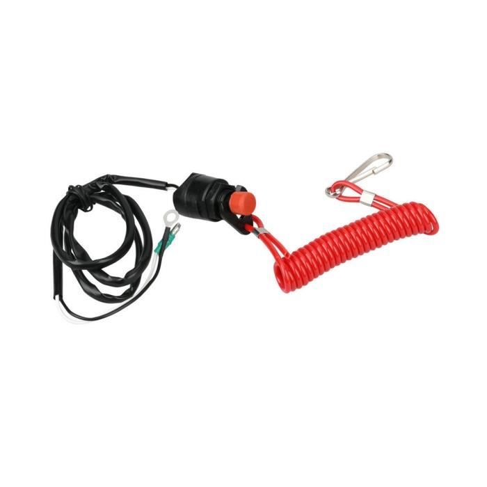 Interrupteur d'arrêt de sécurité pour moteur hors-bord, cordon de sécurité, interrupteur d'arrêt d'urgence pour moteur de bateau Interrupteur d'arrêt de sécurité pour moteur hors-bord, cordon de sécurité, interrupteur d'arrêt d'urgence pour moteur de bateau