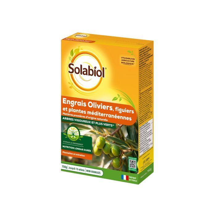 Solabiol SOLIVY750 Engrais Oliviers Et Figuiers 750 G Utilisable en Agriculture Biologique