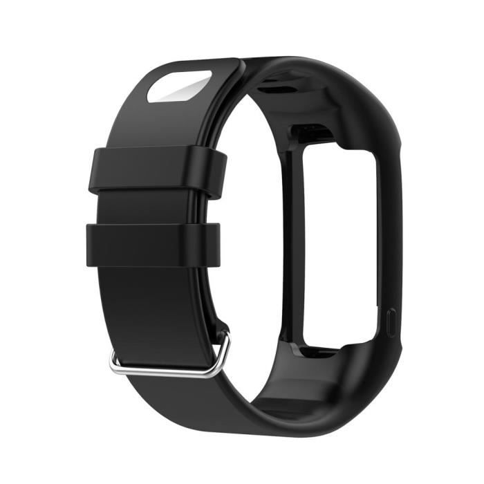 Bracelet Silicone Pour Polar M400/M430 - Noir Taille L - Souple, Imperméable - Avec Outil