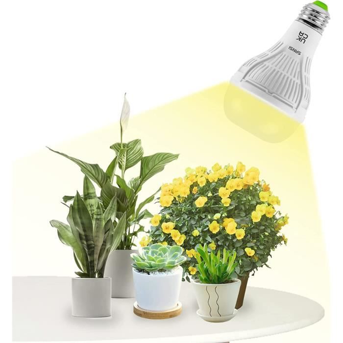 SANSI 15W Ampoule Horticole LED E27 pour Plantes Intérieures, Lampe