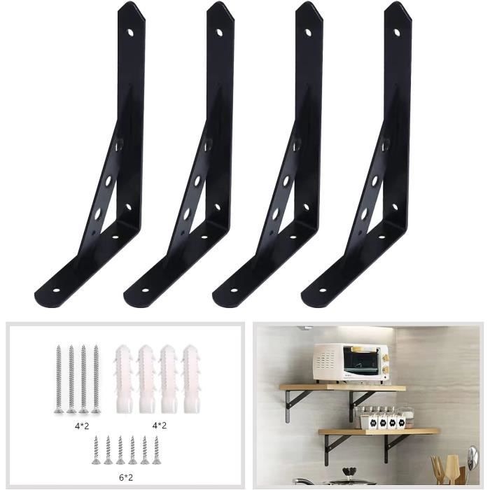 Lot de 2 Equerre Etagere Murale, Supports Pour étagères Lourdes