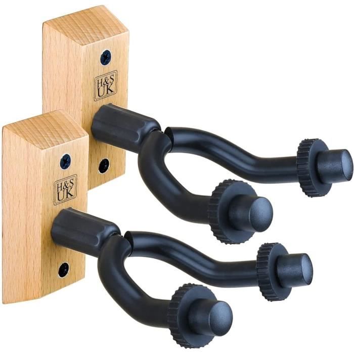 Pack De 2 Porte-selle Muraux HDYEGY Avec Barre De Pad - Support Résistant Noir