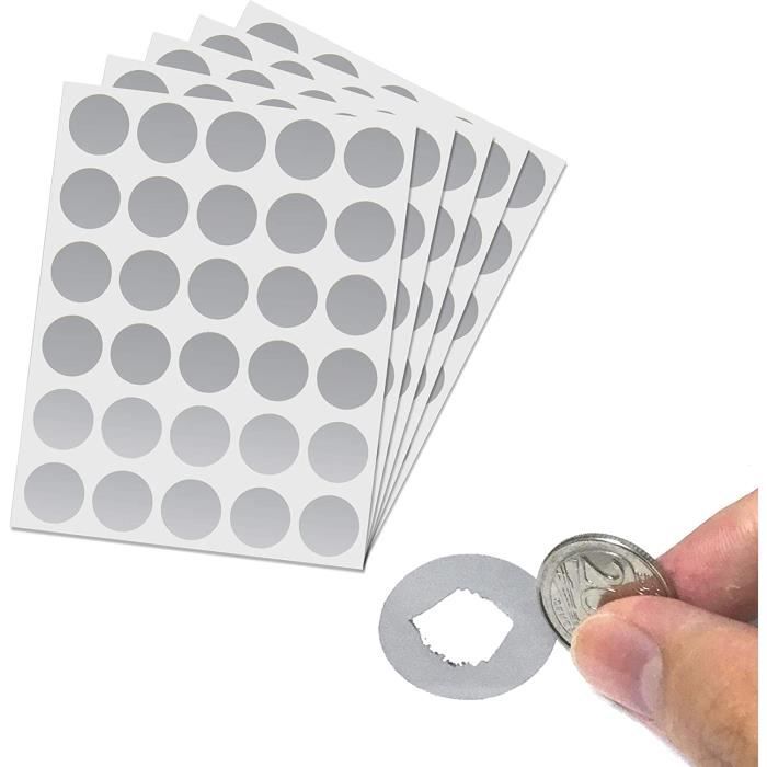 252 Cartes à Gratter Or Et Argent 50x25mm - Autocollants Scratch Pour Surprises, DIY Et Fêtes