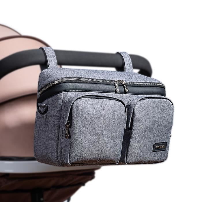 SUNVENO Sac A Langer Pour Bebe Stuff Nappy Sac Poussette Organisateur Bebe Sac Maman Voyage Suspendu Chariot Landau Buggy Panier Bou Cdiscount Puericulture Eveil bebe