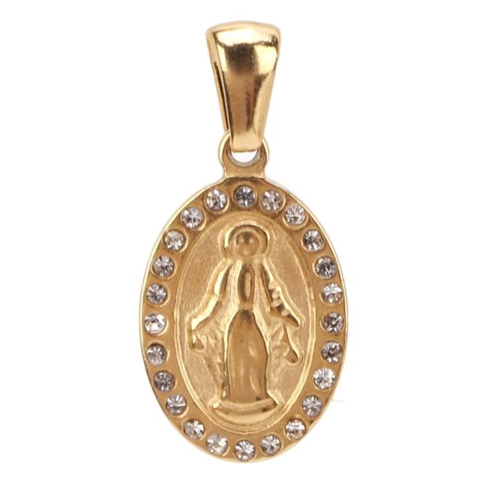 MÉDAILLE RELIGIEUSE ANCIENNE Vierge Marie Métal Doré EUR 7,90 - FR