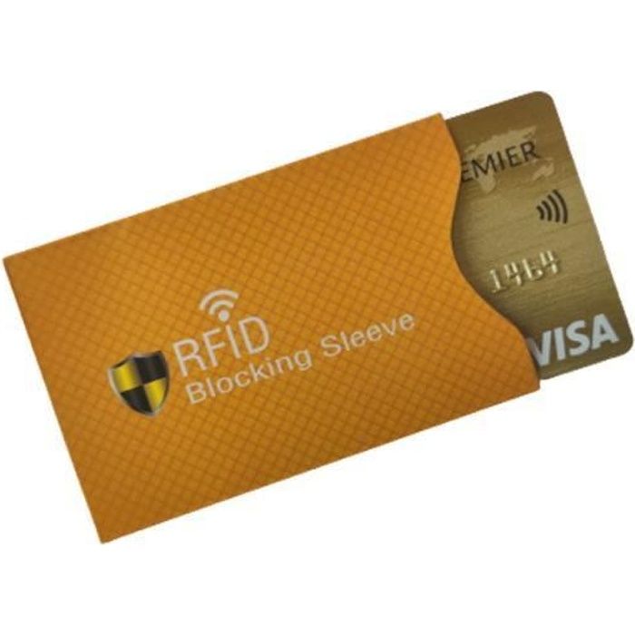 Protection RFID/NFC CardTresor Étui de protection de carte avec inscription en marge pour Carte didentité 