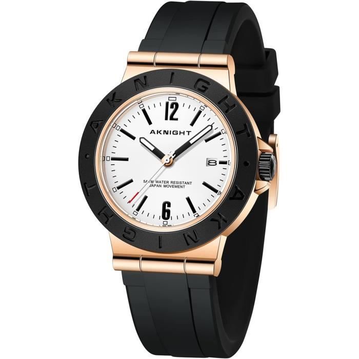 Montre Classique Élégante en Cuir Véritable