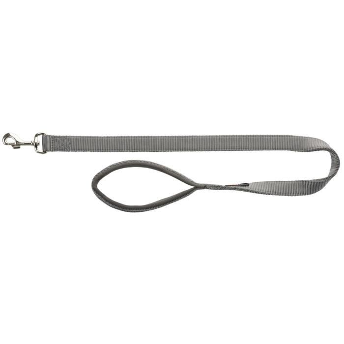 Laisse pour chien - Trixie - Premium - Extra longue 1 80 m - Nylon - Gris