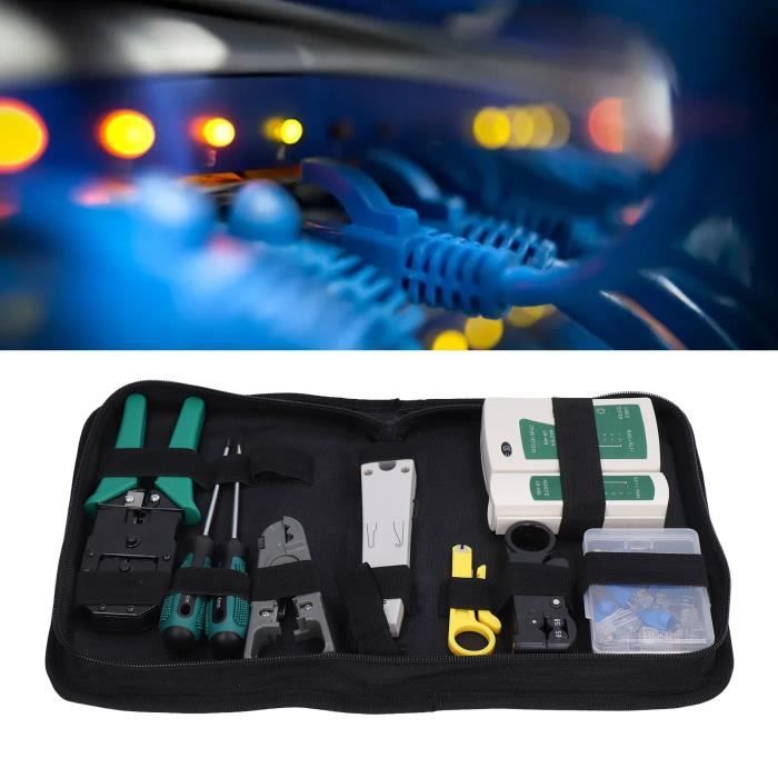 YOSOO Kit Outils Réseau Cable Testeur Pince Dénudeuse Réparation ...