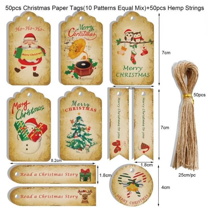 4 étiquettes De Noël En Bois Fait Main, Forme Tranche De Sapin, 6,5 Cm - Neuf