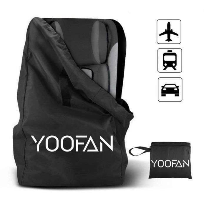 Sac De Transport Universel Pour Poussette - Nylon Imperméable - Pour Avion Ou Rangement - Noir - Lot De 2