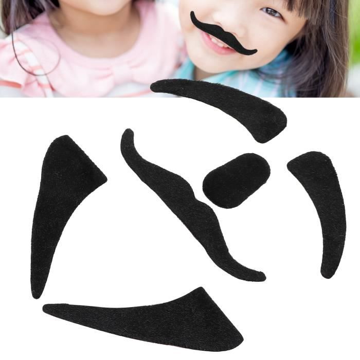 Lot De 2 Ensembles Faux Sourcils & Barbe Auto-adhésifs - Pour Cosplay, Déguisement, Halloween - 4