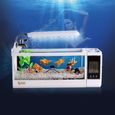 Aquarium,Mini Aquarium de poissons Betta, éclairage, avec écran LCD et horloge - Type TG-03 Black-Mini Fish Tank-1