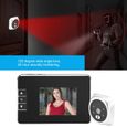 EBTOOLS caméra judas de porte Sonnette vidéo intelligente Écran LCD TFT 3 pouces Caméra de vision nocturne infrarouge grand-1