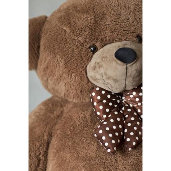 Yeqivo Ours En Peluche Géant XXL – 90 Cm – Câlin Doux, Marron – Cadeau Anniversaire, Saint-Valentin – Gros Nounours