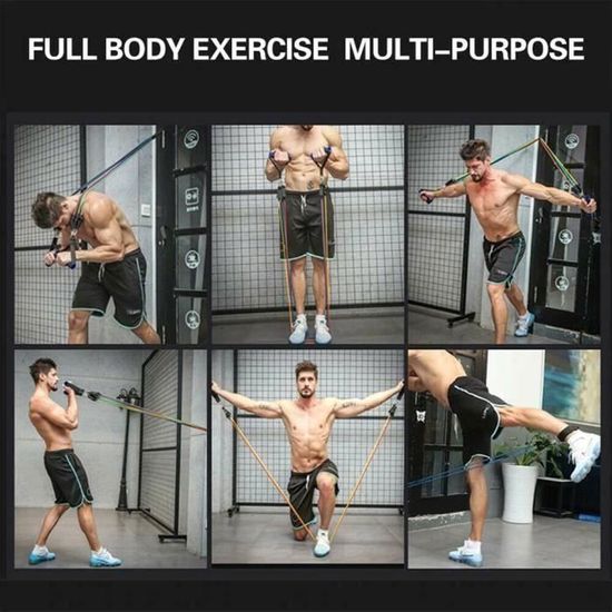 Set Accessoires Fitness Avec Poignées Rembourrées – Pour Bandes De Résistance, Musculation Bras Et Poignet - 13