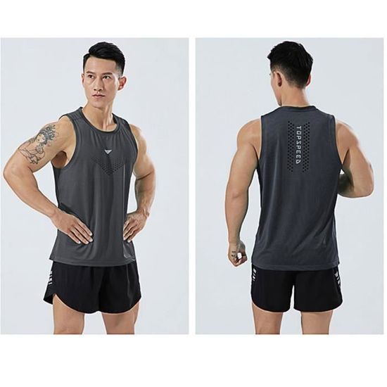EKLENTSON Débardeur Homme Sans Manches Séchage Rapide – Muscle Fit Respirant – Fitness Gym Course Entraînement Sport