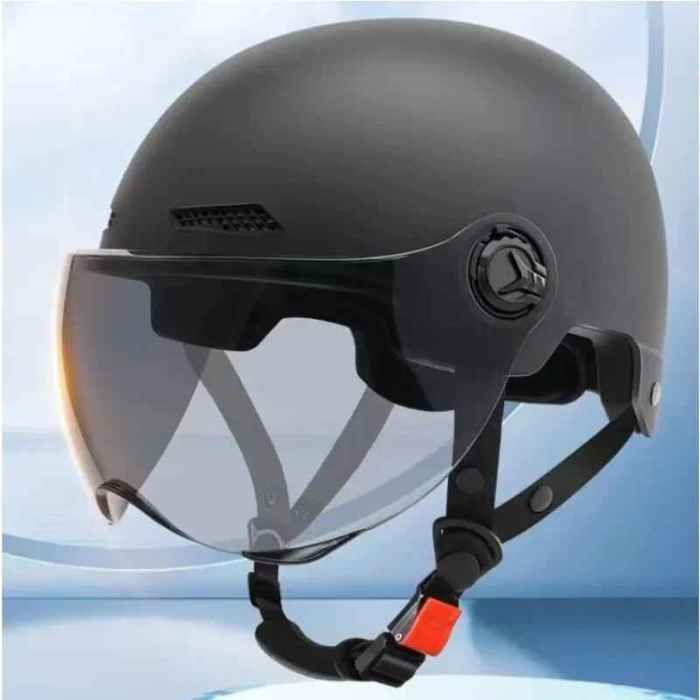 Casque Vélo électrique Adulte – ABS – 45–65 Cm – Visière – Léger – Noir/blanc/gris/abricot