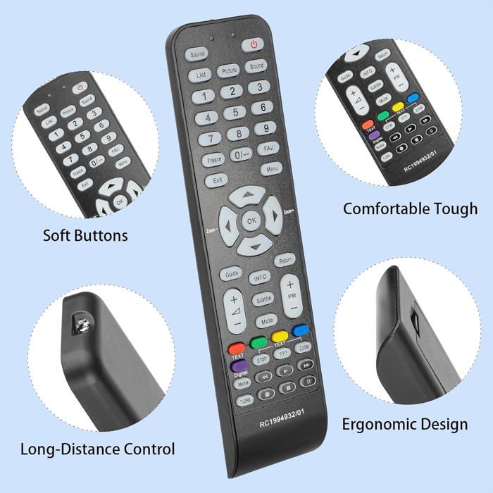 Telecomando ALLIMITY RC1994906 Per TV Thomson LCD – Sostituzione Per 26E92NH22 E Modelli Simili