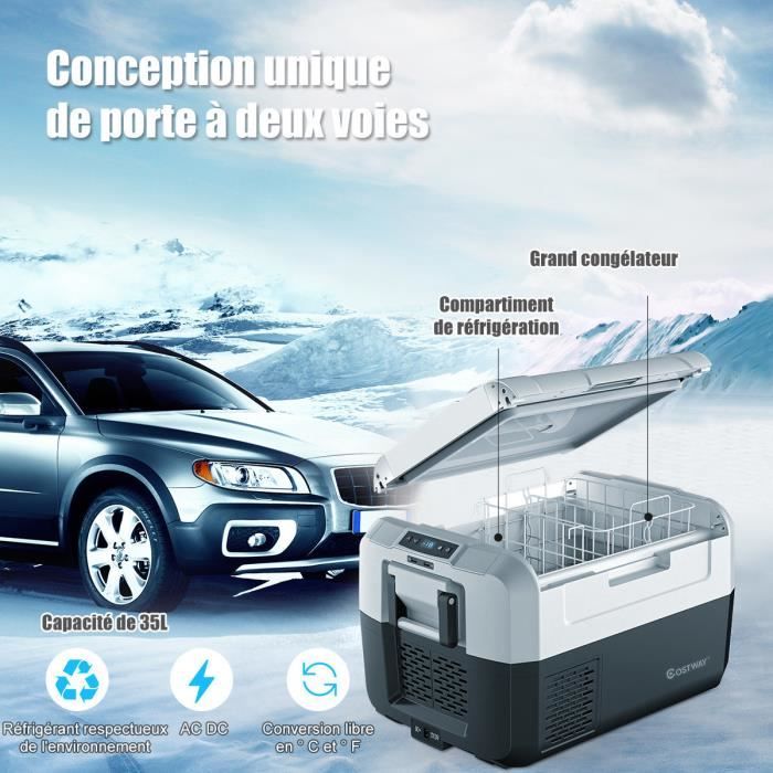 Generic Mini réfrigérateur glacière électrique12v 7.5 litres frigo pour  voiture - Prix pas cher
