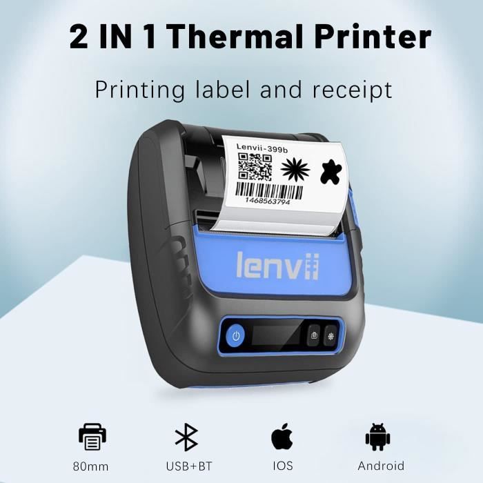 Mini imprimante d'étiquettes thermiques portable pour ordinateur