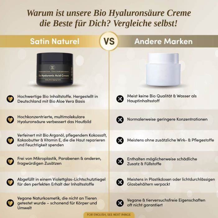 Crème Hydratante Visage Bio à l ACIDE HYALURONIQUE 50ml - Soins Vis