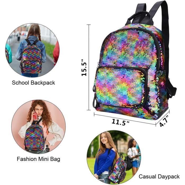 6 Sacs à Main Enfant à Paillettes - Porte-Monnaie Cœur Pour Fille