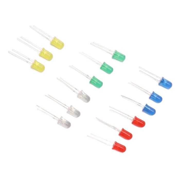 Composant électronique, diodes électroluminescentes cinq couleurs