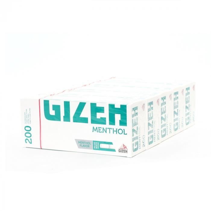 Lot de 5 Boîtes de 200 Tubes à Cigarettes Menthol - Gizeh