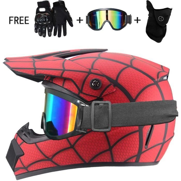 Casque Imitation Spider Web Casque Motocross Enfant ECE 22.05