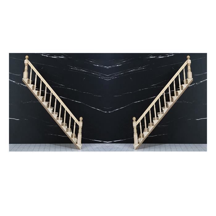 Escalier Miniature En Bois 1:12 Pour Maison De Poupée – DIY Accessoire Déco Pour Miniature, Paysage Et Bricolage – Cadeau Créatif Pour Modélistes Et Enfants