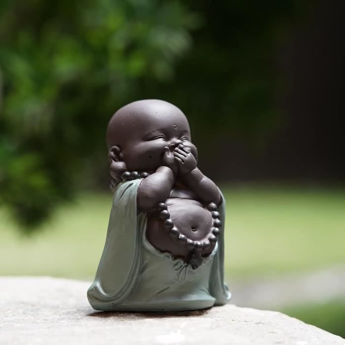 JUJOYBD Petit Bouddha rieur, Statue Moine Mignon, Ornements En Céramique  Figure, Budda Debout Rien Dire, Cadeau Table[S577] - Cdiscount Maison