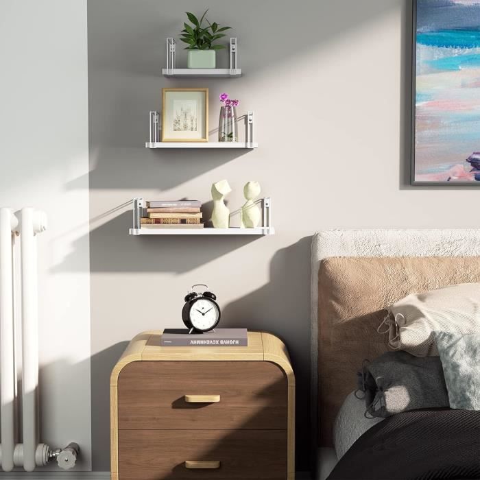 IBUYKE Étagères Murales, Etagères Flottantes Cubes Étagères de Rangement Form de U Tablettes