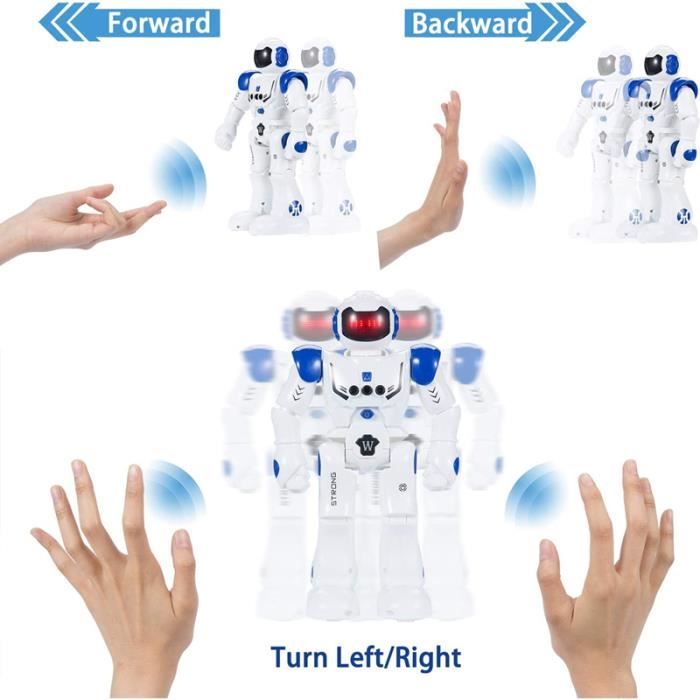 Jouet robot intelligent pour les enfants avec gestes interactifs de  mouvement de la main, robot de télécommande à détection gestuelle pour  enfant cadeau d'anniversaire de 3 à 8 ans, bleu